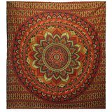 Double Cotton Bedspread + Wall Hanging - Classic Mandala - Green