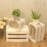 Wooden Storage Crates  Whitewash (Set of 3)