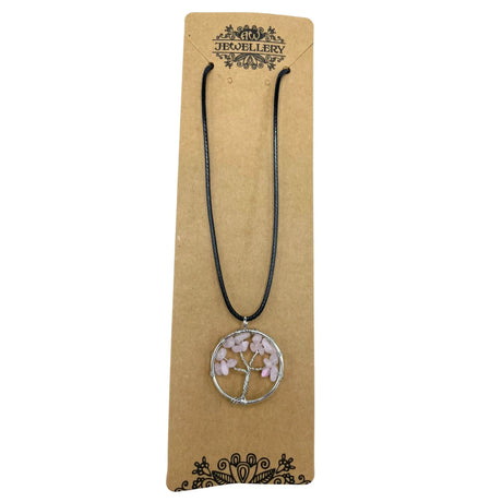 Tree of Life Pendant - Rose Quartz