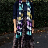 Boho Java Art Stole/Scarf - Multi Stripes - 62x200cm