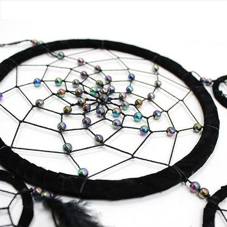 Bali Dreamcatchers - Large Round - Black/White/Red
