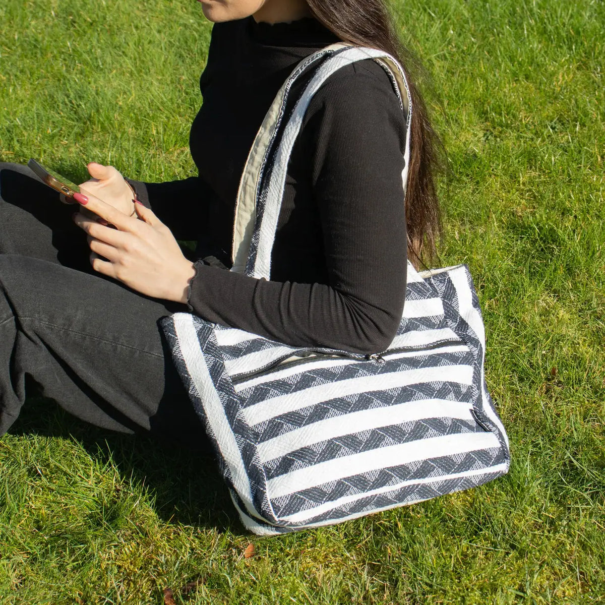 Nomad Sari Jacquard Natural Wander Muse Bags - Atlas Nomad