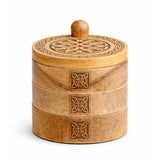 Celtic Carved 3 Tier Revolving Box
