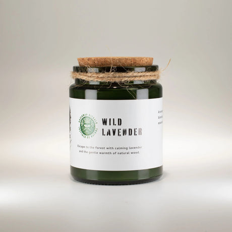 Greenman Woodwick Soy Candle - Wild Lavender