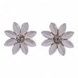 Pearl - Vintage Glass - Flowers - Earrings