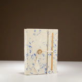 Lokta Mixed Blue Cotton Notebook  Medium (15x12cm)  45 Leaves