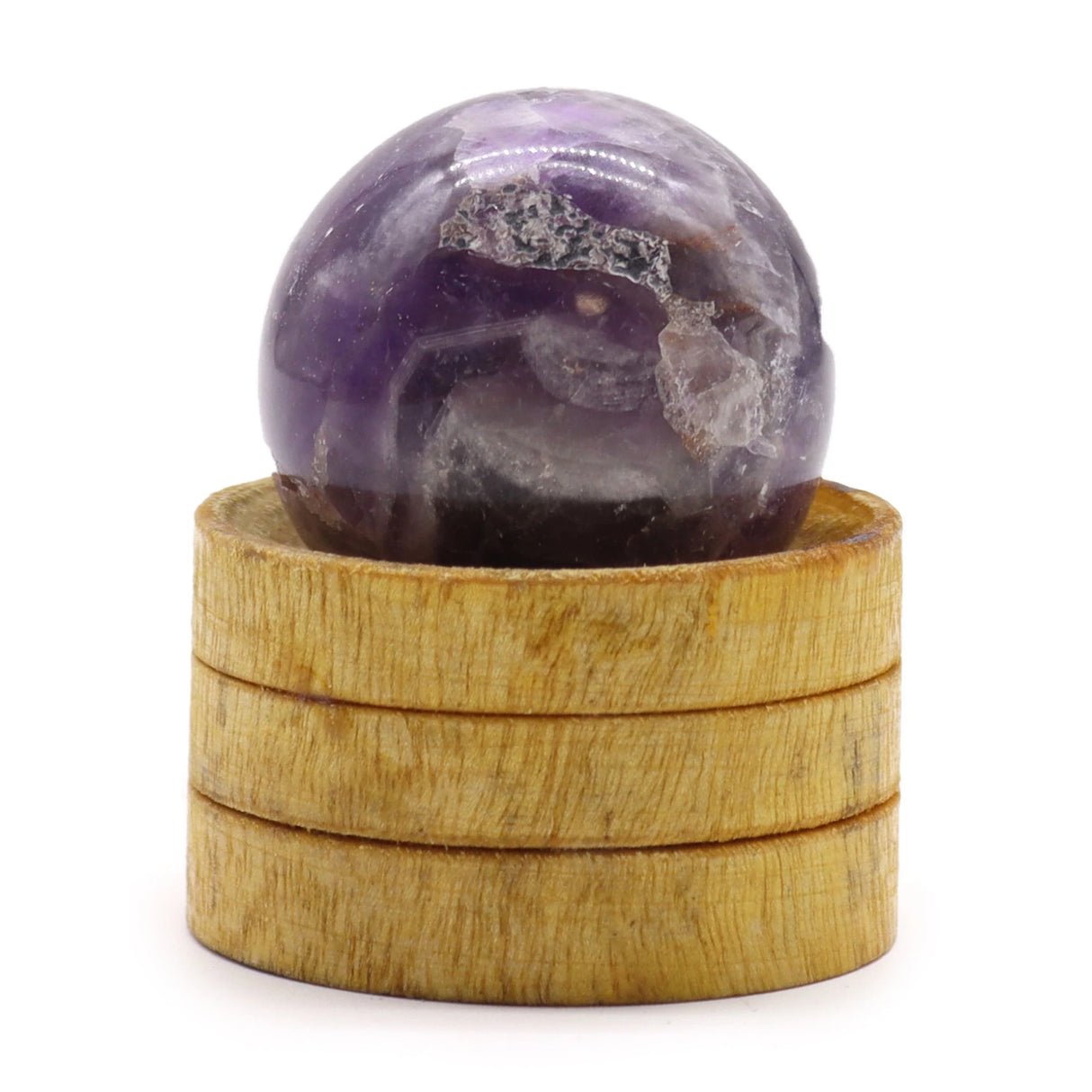 Gemstone Sphere 40mm - African Amethyst with Stand