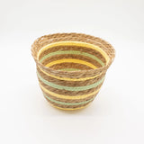 Seagrass & Straw Vase Shaped Baskets  - Natural Yellow & Green - Set of 3