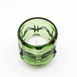 Buddha Faces Candle Jar - Garden Jade