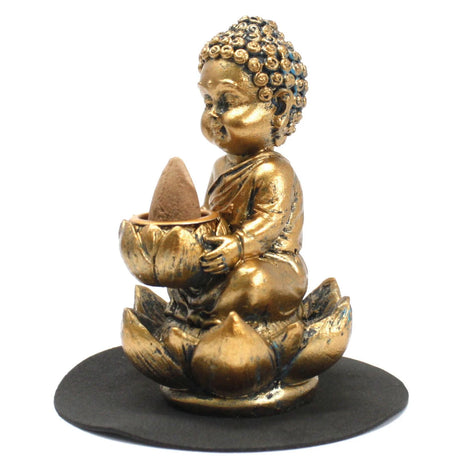 Buddha and Lotus Backflow Incense Burner