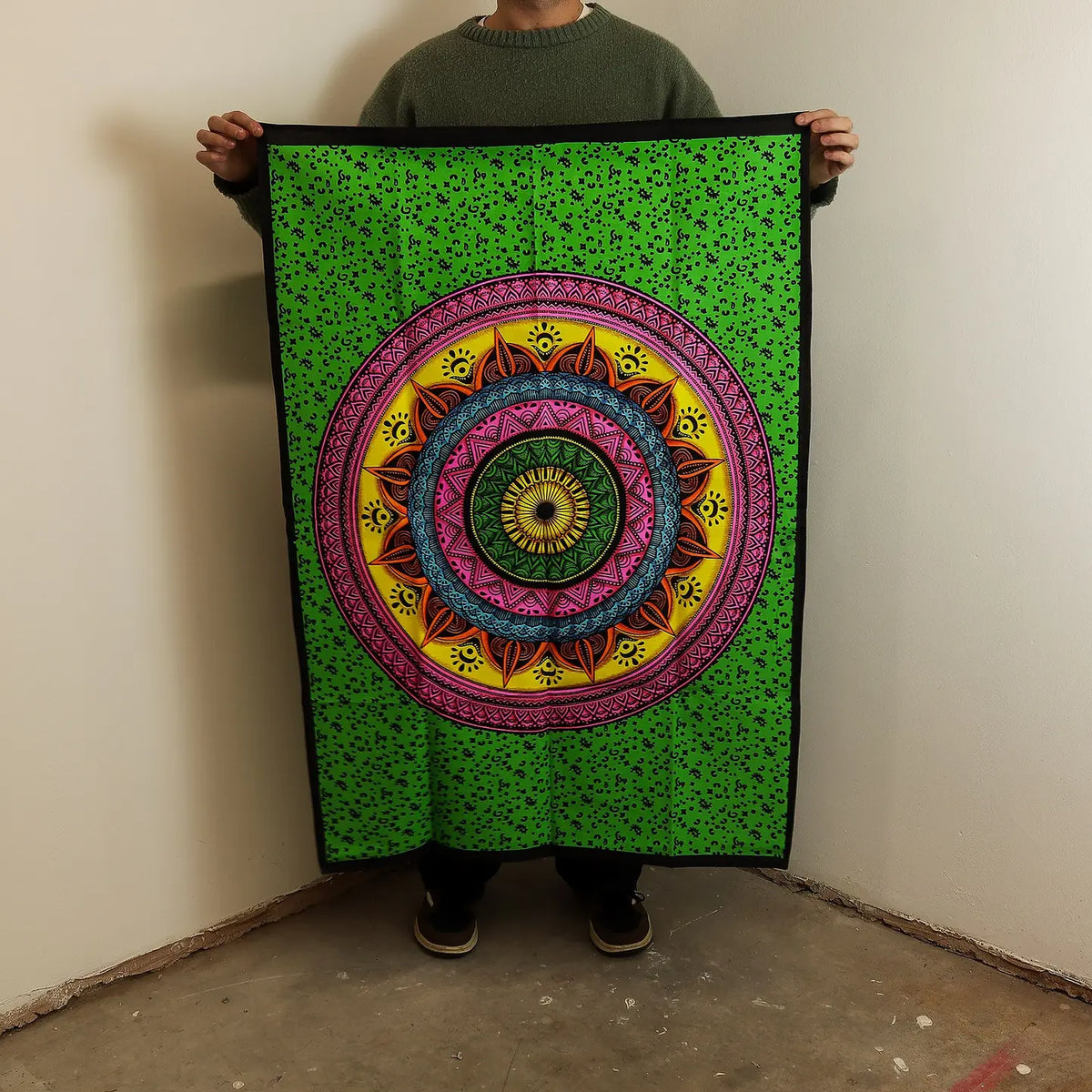 Cotton Wall Art (70x110cm) - Mandala Vibrant