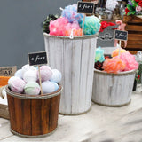 Name Large Wooden Storage Tub  Whitewash