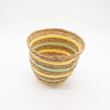 Seagrass & Straw Vase Shaped Baskets  - Natural Yellow & Green - Set of 3