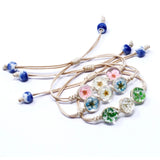 Pressed Flowers - Tri-Flower Braclet