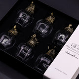 Gift Set of 6 Glasses (100ml) - Wild Forest Creatures - Antique Bronze