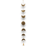 Indian Chimes - Brass Moon Phases Drop with Bell 25cm