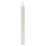 Solid Colour Dinner Candles - Rustic White - Pack of 5