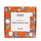 Set of 4 Vitamin C Bath Bombs  Aromatherapy Quartet