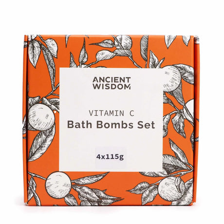 Set of 4 Vitamin C Bath Bombs  Aromatherapy Quartet
