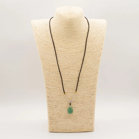 Cord Necklace Gemstone Pendant - Jade Turtle