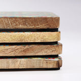 Set of 4 Square Coasters - Mediterranean Tile Pattern