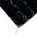 Craft Soap Flowers - Med Rose - Black