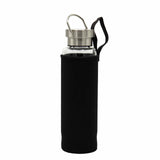 Crystal Infused Glass Water Bottle - Determined Tiger's Eye - Obelisk