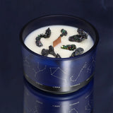 Zodiac Crystal Candle with Gemstone Bracelet - Capricorn