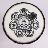 Chakra Wide Top Djembe Drum - 17cm