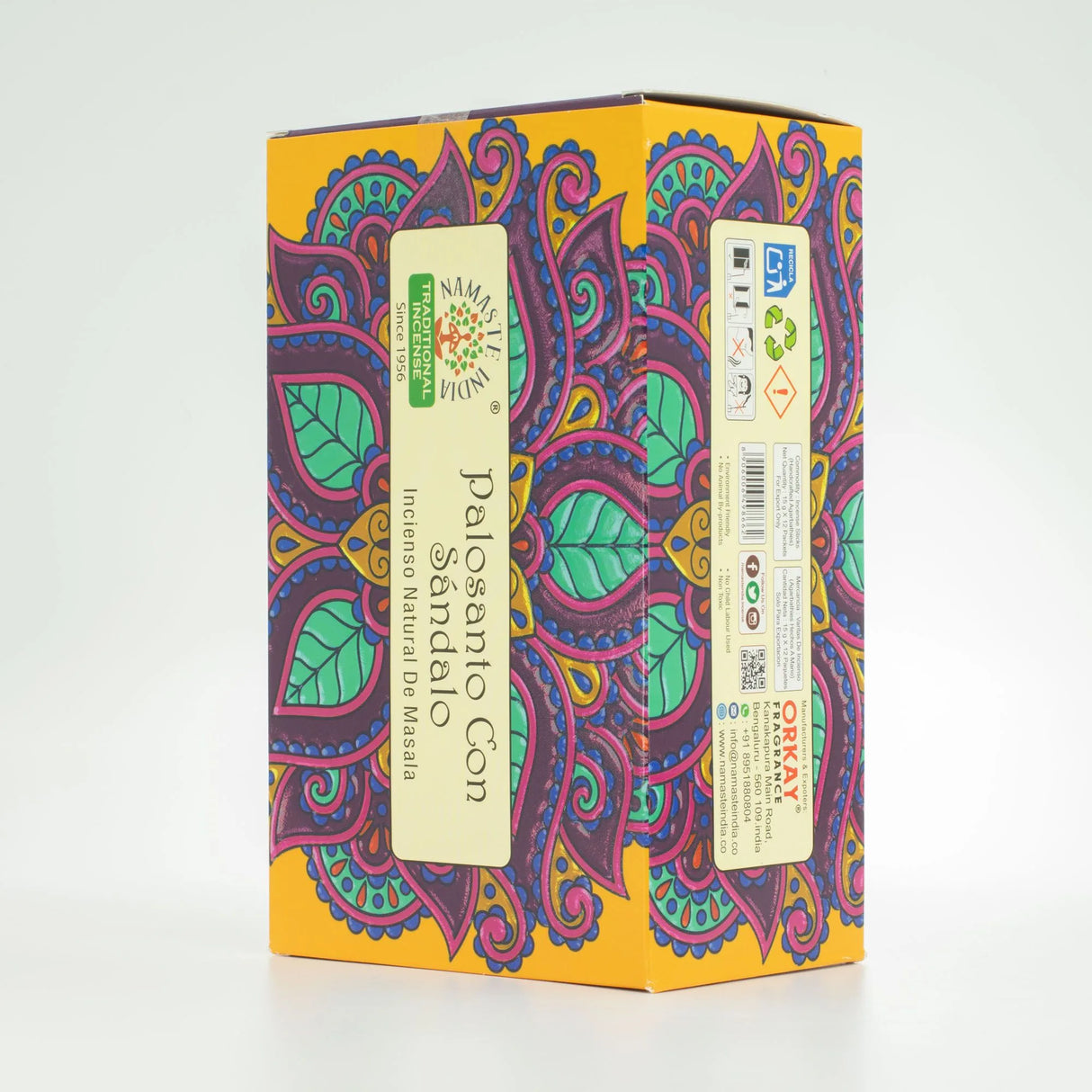 Namaste Mandala Masala Incense - Palo Santo with Sandalwood