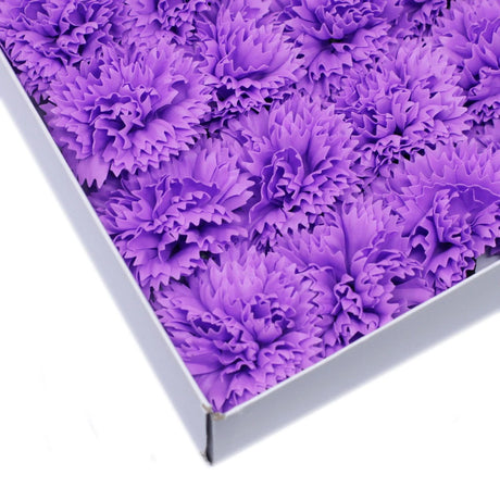 Craft Soap Flowers - Carnations - Violet