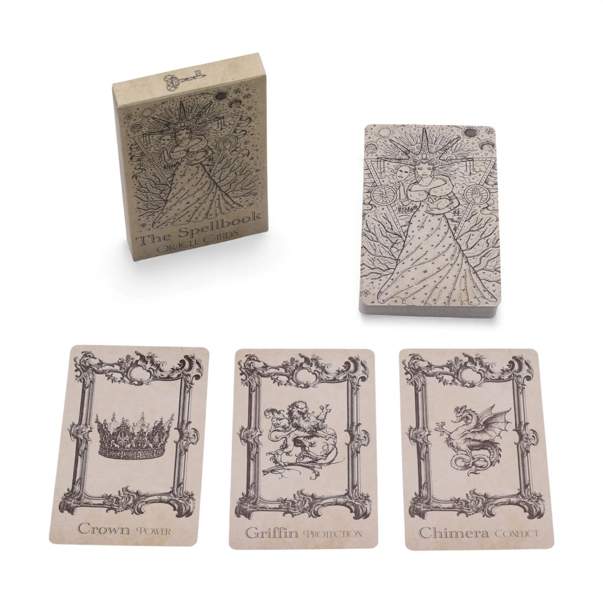 The Spellbook Oracle Cards- Witchcraft Deck