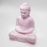 Meditation Buddha Lamp Cherry Crackle - Oval Stand