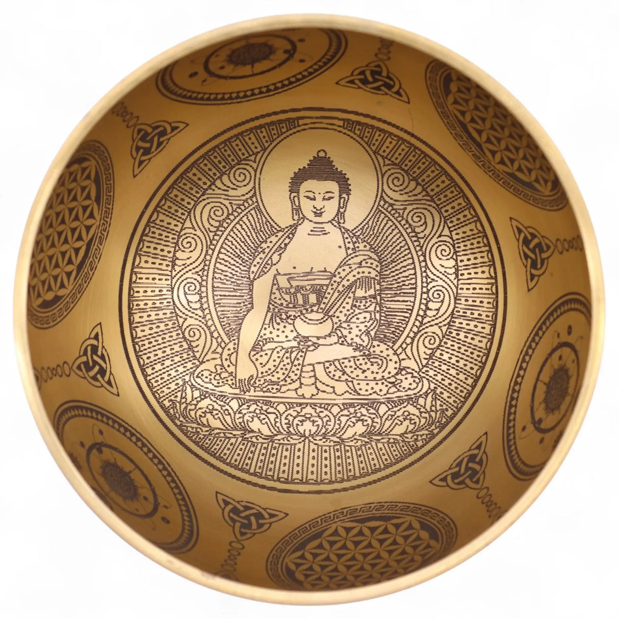 Pure Brass Etched Buddha - Set of 4 - Approx 3.85kg