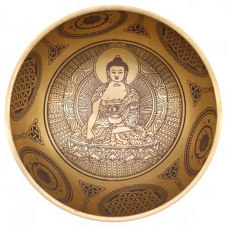 Pure Brass Etched Buddha - Set of 4 - Approx 3.85kg