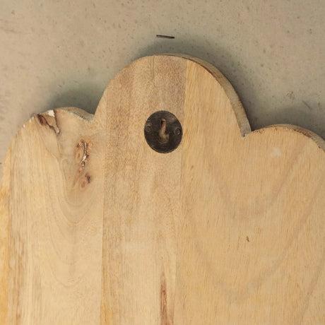 Mango Wood Hamsa Wall Plaque - Whitewash