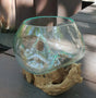 Molten Glass on Wood - Small Bowl