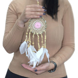 Pastel Blue Macram Dream Catcher 9cm (asst colours)
