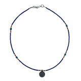 Nepalese Extra Fine Gem Necklace - Blue Onyx & Tree of Life