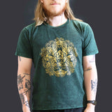 Nomad Sari Stonewashed Cotton T-Shirt  Hamsa  Green  Large