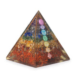 Med Organite Pryamids 7x6cm - Copper Bars - 7 Charkra Chips