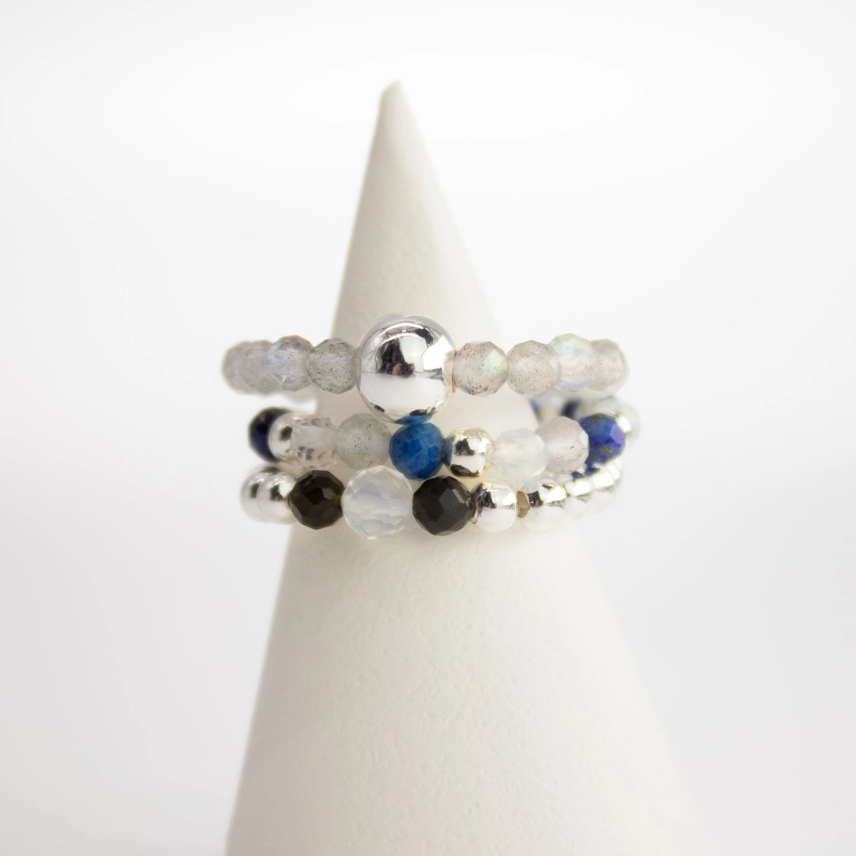 Nymph Spirit Gemstone Ring Set - Northern Lights