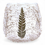 Natural Floral Glass - Straight Candle Holder -  Pino - (10x9cm)