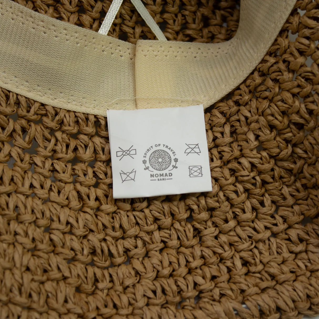 Nomad Sari Floppy Straw Sun Hat - Coffee & Daisies