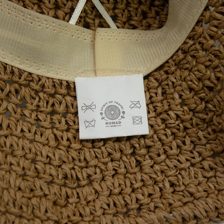 Nomad Sari Floppy Straw Sun Hat - Coffee & Daisies