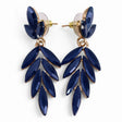 Royal Blue - Vintage Glass - Long Drop - Earrings