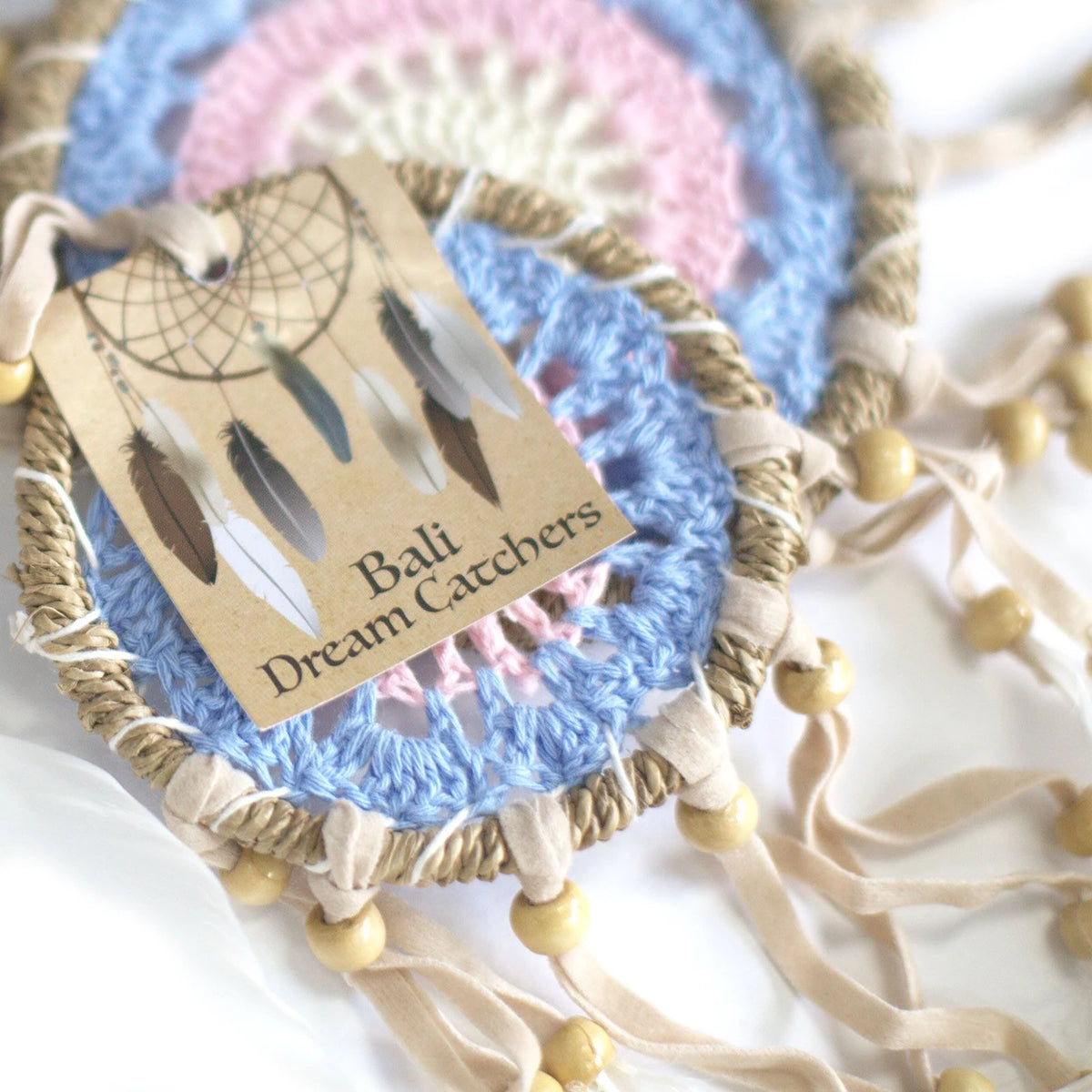 Pastel Pink Macram Dream Catcher 12cm (asst colours)