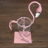 Hydroponic Home Dcor - Pink Metal Flamingo Des 1