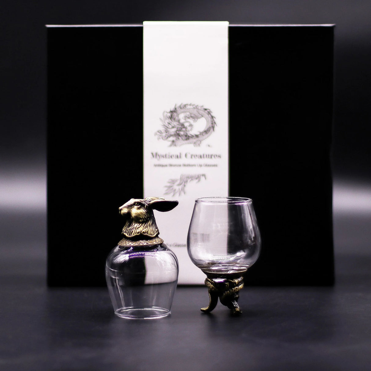 Gift Set of 6 Glasses (100ml) - Mystical Creatures - Antique Bronze