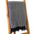 Boho Comfort Throws - 125x150cm - Navy Zigzag